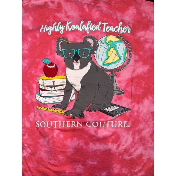 Southern Couture Koala Teacher Bleached Tee - Picture 3 of 5